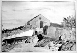 Watercolors painted by Agnes Harvey Stone, pictured at right with her husband, former U.S. Supreme Court Chief Justice Harlan Fiske Stone, are on display at the Monmouth Beach Cultural Center through Aug. 1.