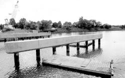 MIGUELJUAREZ staff Construction on the Atlantic Avenue Bridge has halted and the county is seeking a new contractor for the project.