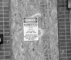 PHOTOSBY CHRISTINE VARNO The Long Branch Concerned Citizens Coalition held a press conference Monday to address notices of asbestos that have been hung at the Grant Court apartment units. 