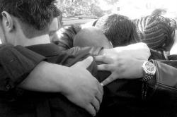 PHOTOS BY MIGUEL JUAREZ staff Family and friends, including former Long Branch High School classmates, attended the funeral Monday of Roberto Pereira, of Long Branch, who was killed in an accident Nov. 1. Corinne Quintana, Eatontown, a passenger in the vehicle, who was also a graduate of LBHS, also died in the crash.     