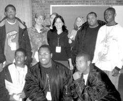 CHRISTINE VARNO Tonya Badillo (center) with members of Team Jump Off who were recognized for community service by the Long Branch Concordance. 