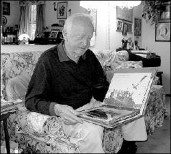 CHRIS KELLY  Ralph Jeffers of Ocean Township reminisces on the attack on Pearl Harbor on Dec. 7, 1941. Jeffers was a mate on the USS Curtiss at the time of the attack.