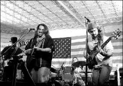 Jersey Jams Fund co-founder Matt Angus (center) performs recently as part of his band, the Matt Angus Thing, in support of the scholarship fund.