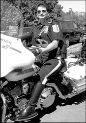 FARRAH MAFFAI East Brunswick Police Sgt. Tracie Steckel is the first woman to graduate No. 1 from the Maryland State Police Motorcycle Operations School.