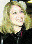 Christi Calvano, the Republican newcomer, smiles upon learning of her election to the Township Council at the GOP headquarters.