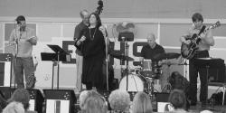 Jeanie Bryson, renowned vocalist and daughter of Dizzy Gillespie, performs with her quintet during Sunday's jazz cabaret brunch at East Brunswick High School. 