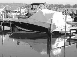 CHRIS KELLY staff At the Red Bank marina, boats are sealed up for winter.