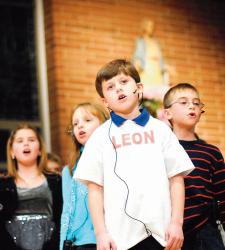 St. Benedict School students perform in &ldquo;The First Leon,&rdquo; the annual Christmas pageant held at the Holmdel school on Dec. 16. More photos at gmnews.com. ERIC SUCAR staff 