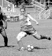 JERRY WOLKOWITZ Brookdale&rsquo;s Lauren Nangano, of Marlboro, lines up a shot against Essex County on Saturday. 
