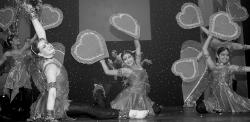 Dancers from the Nritya Creations Academy of Dance blend a fusion of traditional Indian dance and western dance styles during their performance at the Naya Andaz competition at the State Theater in New Brunswick. 