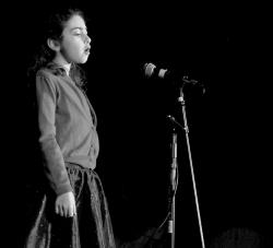 FRANK GALIPO Anna Katz, 6, of Manalapan, performs "My Favorite Things" from "The Sound of Music" during the sixth annual student recital presented by Judie Jensen, the proprietor of Expressions and Reflections. The recital featured students of all ages and took place on Jan. 25 at Vanity Fare in Lakewood. 